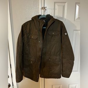 Kuhl Kollusion Fleece Lined Hooded Jacket “Turkish Coffee” Brown Small